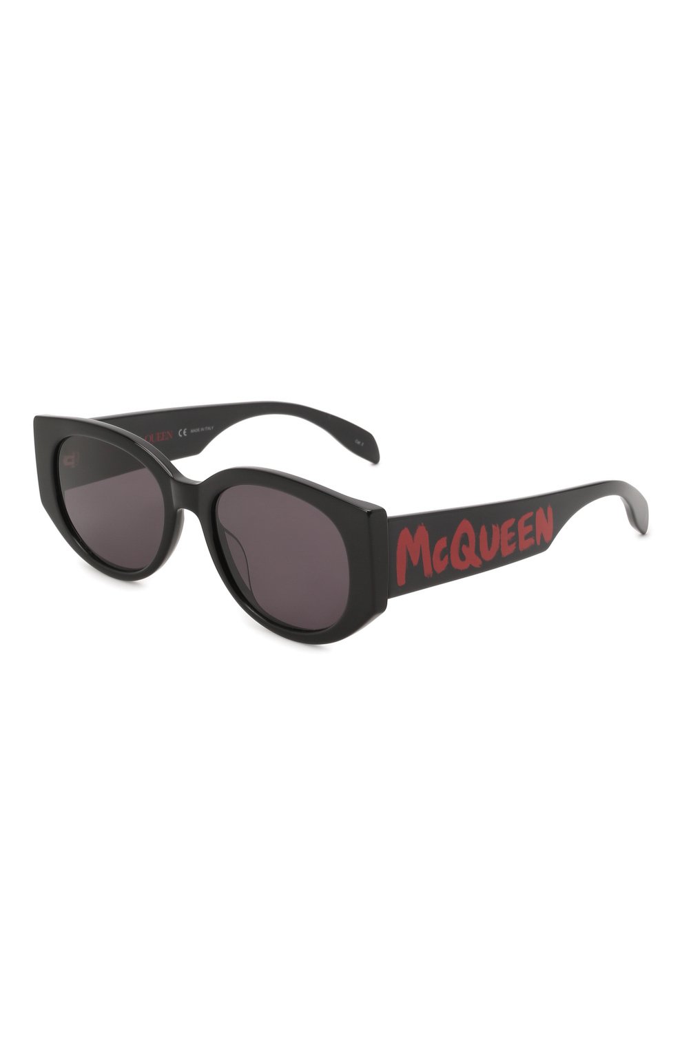 Женские солнцезащитные очки ALEXANDER MCQUEEN черного цвета, арт. 669320/J0740 | Фото 1 (Материал: Пластик; Тип очков: С/з; Оптика Гендер: оптика-женское; Очки форма: Овальные)