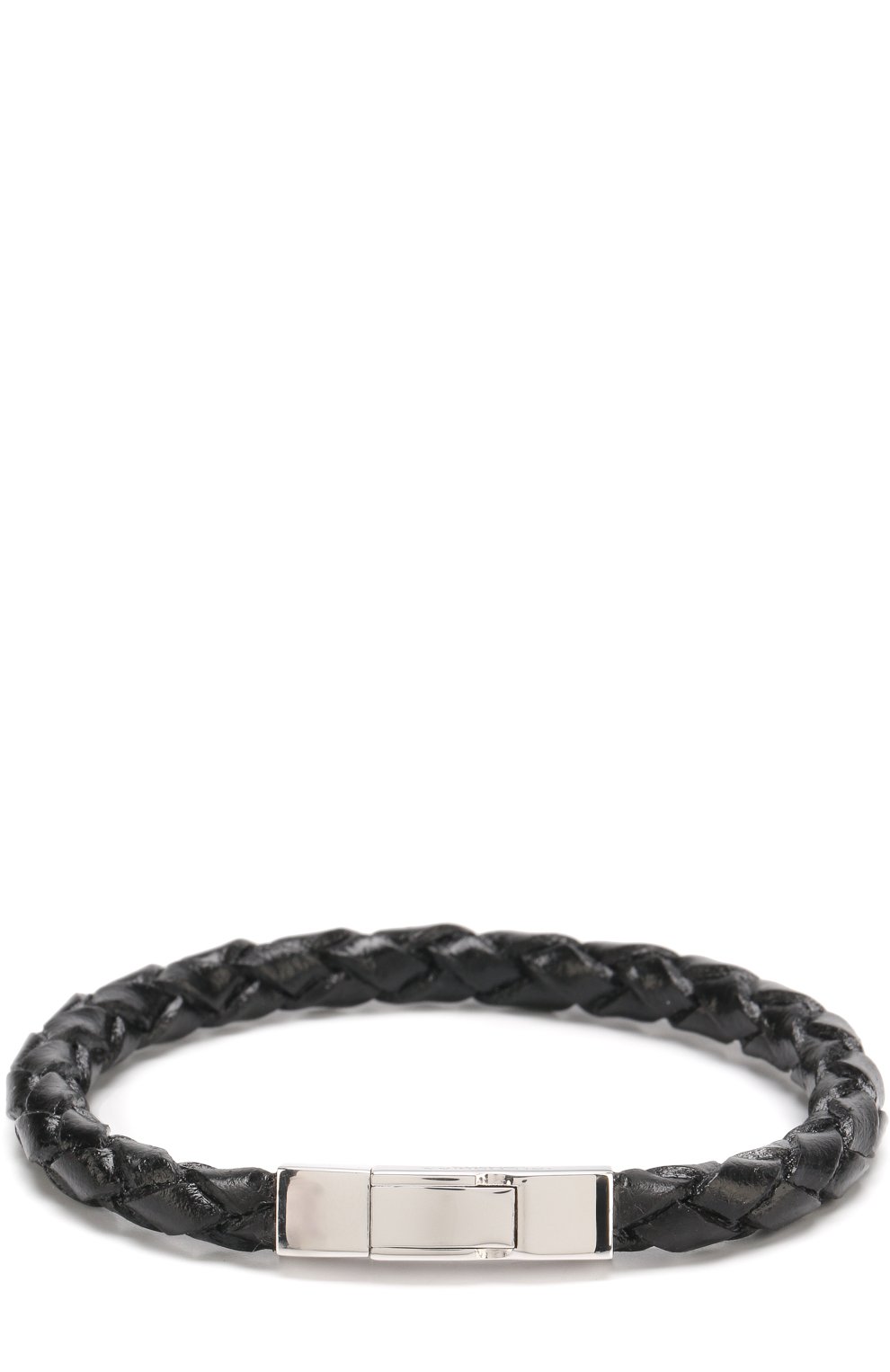 Мужской плетеный кожаный браслет TATEOSSIAN черного цвета, арт. BR-3814 | Фото 1 (Материал: Натуральная кожа; Статус проверки: Проверена категория)