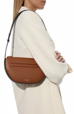 Женская сумка olympia mini BURBERRY коричневого цвета, арт. 8051488 | Фото 2 (Сумки-технические: Сумки через плечо; Материал: Натуральная кожа; Размер: mini; Ремень/цепочка: На ремешке)