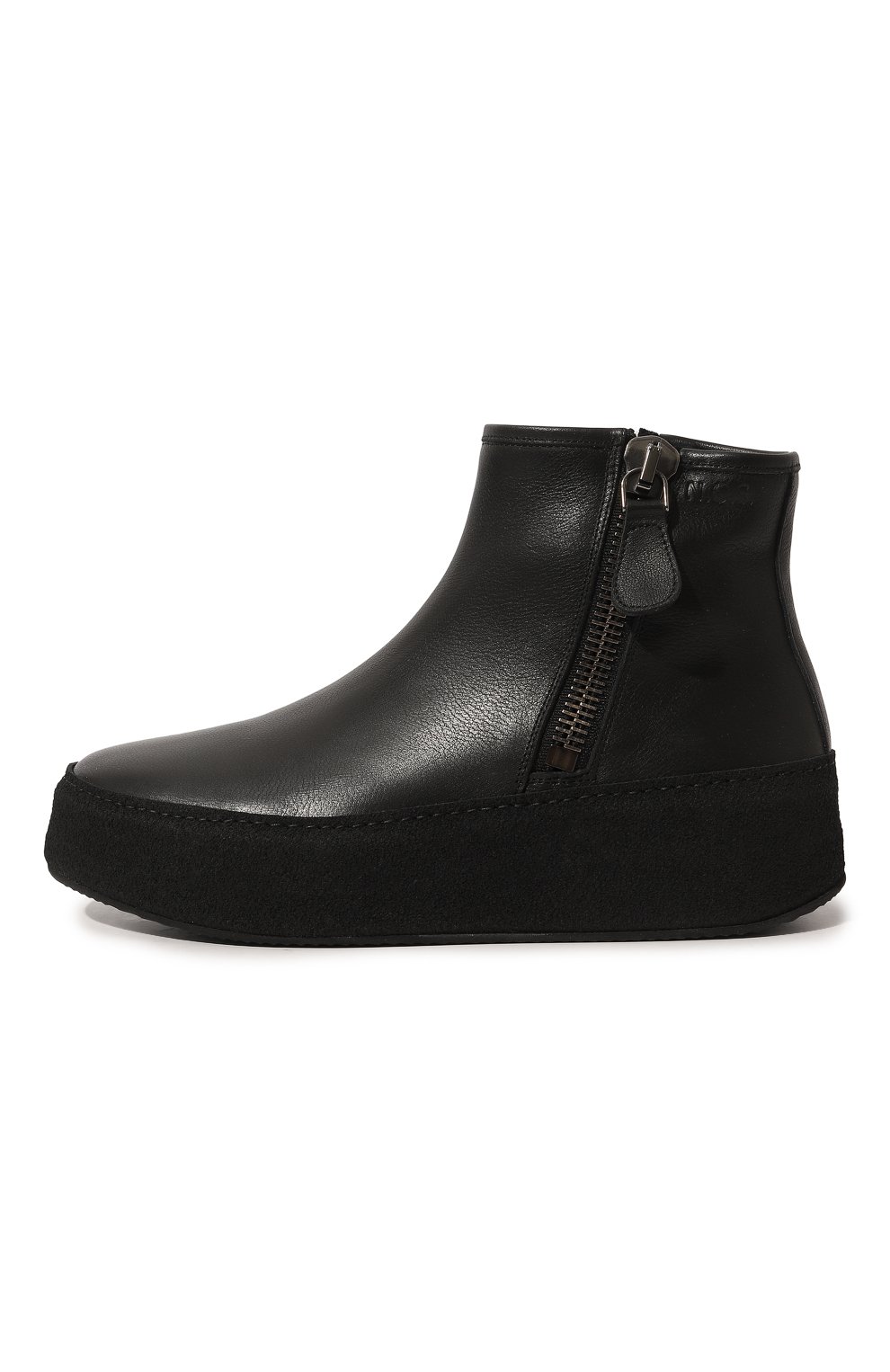 Мужские кожаные сапоги N.O.S черного цвета, арт. WIN002/KIPS/BLACK | Фото 4 (Материал утеплителя: Натуральный мех; Мужское Кросс-КТ: зимние сапоги, Сапоги-обувь; Подошва: Массивная)