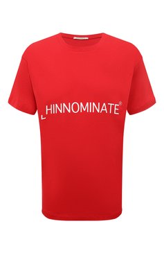 Мужская хлопковая футболка HINNOMINATE красного цвета, арт. HUS3/HNM207 | Фото 1 (Рукава: Короткие; Длина (для топов): Стандартные; Принт: С принтом; Материал сплава: Проставлено; Материал внешний: Хлопок; Стили: Спорт-шик; Драгоценные камни: Проставлено)