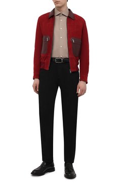 Мужской замшевый бомбер DOLCE & GABBANA бордового цвета, арт. G9SS9L/FULWF | Фото 2 (Кросс-КТ: Куртка, бомбер; Материал внешний: Замша, Натуральная кожа; Рукава: Длинные; Стили: Гламурный, Классический; Принт: Без принта; Мужское Кросс-КТ: утепленные куртки, Кожа и замша; Материал сплава: Проставлено; Драгоценные камни: Проставлено; Длина (верхняя одежда): Короткие; Материал подклада: Вискоза)