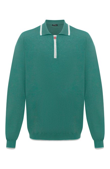 Мужское поло из кашемира и шелка KITON зеленого цвета по цене 285500 руб., арт. UK1185/4XL-8XL | Фото 1