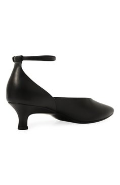 Женские кожаные туфли d'orsay CO черного цвета, арт. 0317AGN | Фото 5 (Каблук высота: Низкий; Материал внутренний: Натуральная кожа; Материал сплава: Проставлено; Подошва: Плоская; Каблу к тип: Kitten heel; Драгоценные камни: Проставлено)