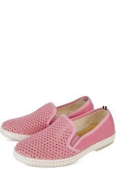 Детские слипоны с текстильной сеткой RIVIERAS LEISURE SHOES розового цвета, арт. BKDB0212 | Фото 2 (Материал внешний: Текстиль; Материал внутренний: Натуральная кожа; Статус проверки: Проверено)