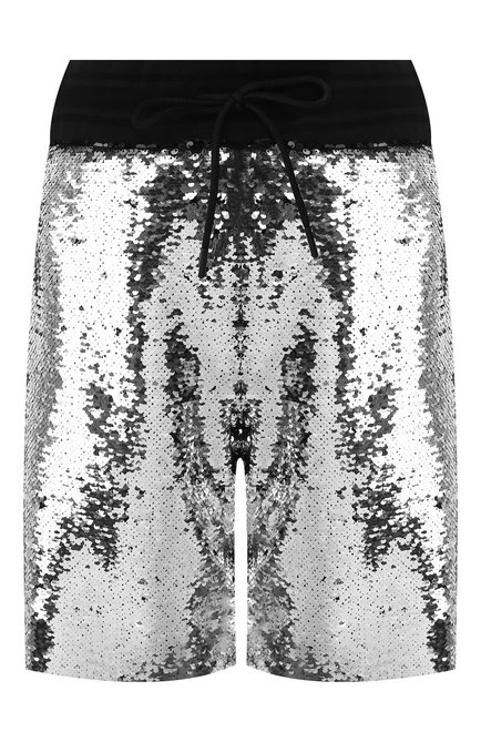 Женские шорты с пайетками GOLDEN GOOSE DELUXE BRAND серебряного цвета, арт. G36WP141.A1 | Фото 1 (Материал подклада: Вискоза; Длина Ж (юбки, платья, шорты): Мини; Материал внешний: Синтетический материал; Стили: Спорт-шик; Женское Кросс-КТ: Шорты-одежда; Кросс-КТ: Широкие)