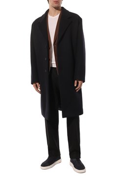 Мужские замшевые слипоны SANTONI темно-синего цвета, арт. MBCD21879BARGSU0U60 | Фото 2 (Материал внутренний: Натуральная кожа; Материал внешний: Замша; Стили: Кэжуэл)