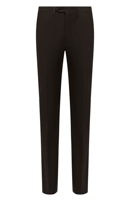 Мужские брюки из хлопка и шерсти KITON темно-коричневого цвета по цене 131500 руб., арт. UPNFCK0671A | Фото 1