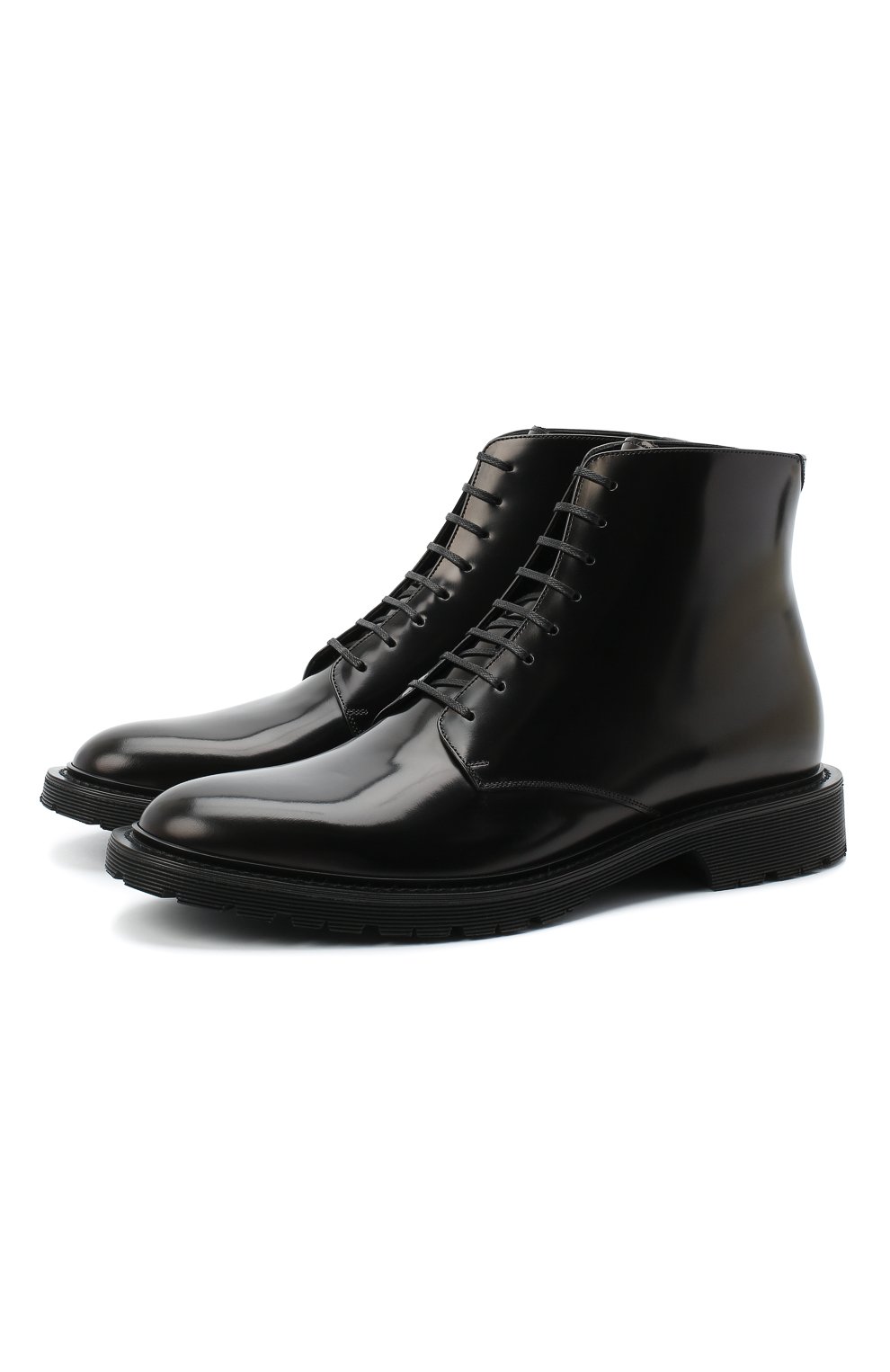 Кожаные ботинки Saint Laurent Чёрный 632364/1Y000 5510784