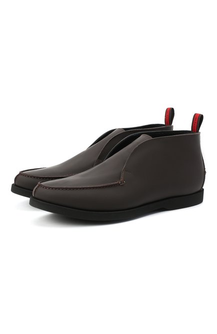 Мужские кожаные ботинки KITON коричневого цвета, арт. USSFLYN00674 | Фото 1 (Материал внутренний: Натуральная кожа; Подошва: Плоская; Мужское Кросс-КТ: Ботинки-обувь; Материал внешний: Кожа; Материал утеплителя: Без утеплителя; Региональные ограничения белый список (Axapta Mercury): RU; ширина носка стельки: 9,8, 8,8; высота каблука: 2,2; Длина стельки: 26,3)