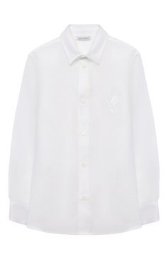 Детская льняная рубашка DOLCE & GABBANA белого цвета, арт. L42S70/G7YEA/2-6 | Фото 1 (Рукава: Длинные; Региональные ограничения белый список (Axapta Mercury): RU; Материал сплава: Проставлено; Стили: Классический; Материал внешний: Лен; Драгоценные камни: Проставлено; Ростовка одежда: 2 года | 92 см, 3 года | 98 см, 4 года | 104 см, 5 лет | 110 см, 6 лет | 116 см)