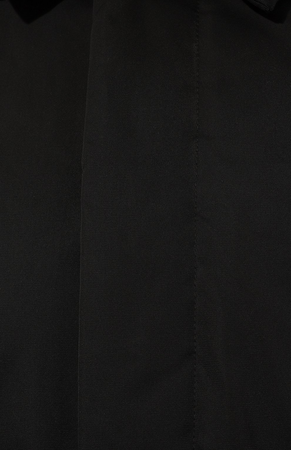 Мужской утепленный плащ TRUSSARDI черного цвета, арт. 52S00926-1T005043 | Фото 5 (Мужское Кросс-КТ: Плащ-верхняя  одежда; Рукава: Длинные; Длина (верхняя одежда): До середины бедра; Материал внешний: Синтетический материал; Материал сплава: Проставлено; Материал подклада: Синтетический материал; Драгоценные камни: Проставлено; Стили: Кэжуэл)