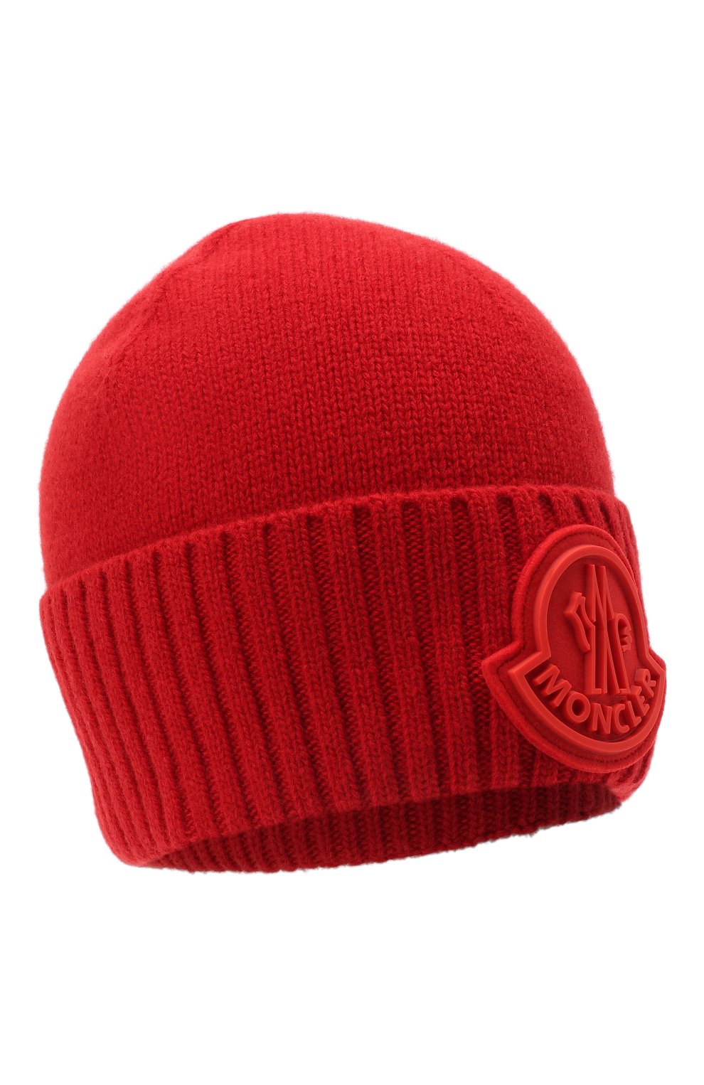 Мужская шерстяная шапка MONCLER красного цвета, арт. F2-091-9Z726-00-A9524 | Фото 1 (Материал: Текстиль, Шерсть; Кросс-КТ: Трикотаж)