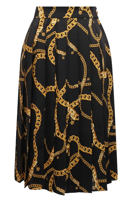 Женская плиссированная юбка VERSACE черного цвета по цене 139000 руб., арт. 1004343/1A02881 | Фото 1