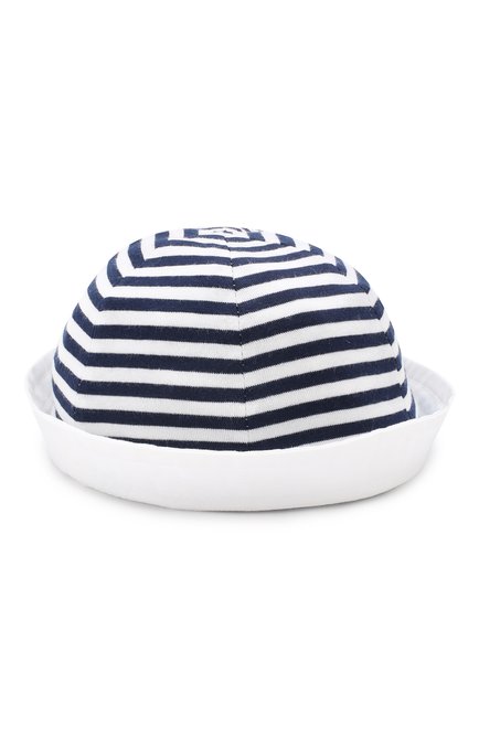 Детская хлопковая шляпа EMPORIO ARMANI синего цвета, арт. 404366/9P541 | Фото 1 (Материал: Хлопок, Текстиль; Статус проверки: Проверена категория)