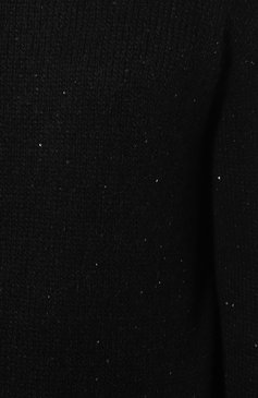 Мужской свитер LANEUS черного цвета, арт. MGU308 | Фото 5 (Материал внешний: Шерсть, Синтетический материал; Рукава: Длинные; Принт: Без принта; Длина (для топов): Стандартные; Материал сплава: Проставлено; Мужское Кросс-КТ: Свитер-одежда; Драгоценные камни: Проставлено; Стили: Кэжуэл)