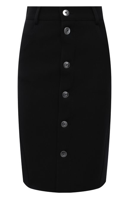 Женская шерстяная юбка BOTTEGA VENETA черного цвета по цене 108500 руб., арт. 659391/V0IV0 | Фото 1
