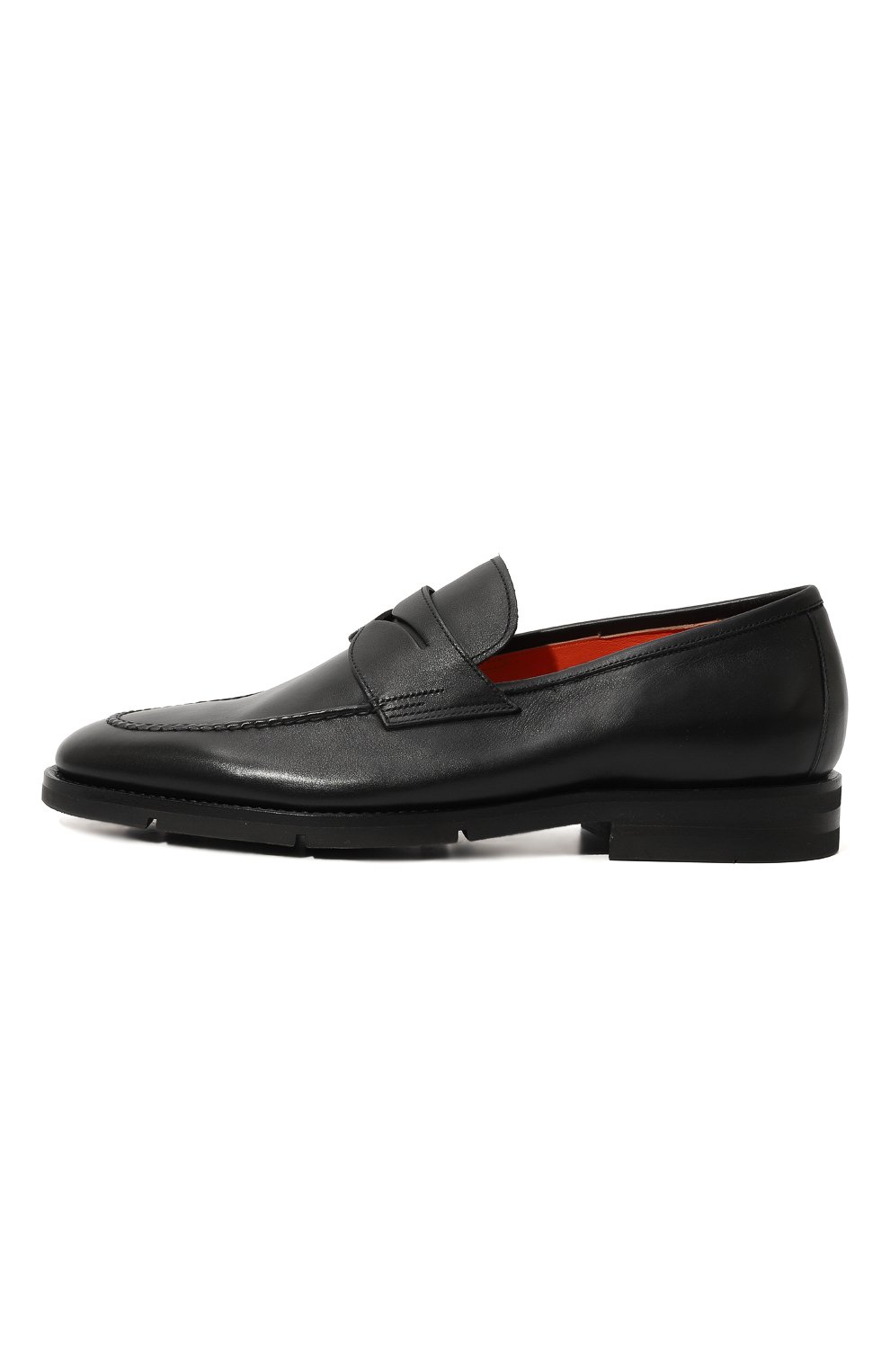 Мужские кожаные пенни-лоферы SANTONI черного цвета, арт. MCNG15609PI2BSLF | Фото 4 (Материал внутренний: Натуральная кожа; Материал сплава: Проставлено; Нос: Не проставлено; Стили: Классический)