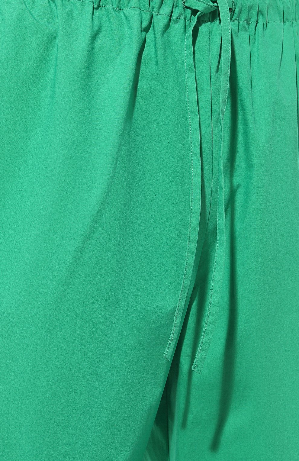 Женские хлопковые брюки LOVE STORIES зеленого цвета, арт. L2313109700 | Фото 5 (Женское Кросс-КТ: Брюки-белье; Материал внешний: Хлопок)