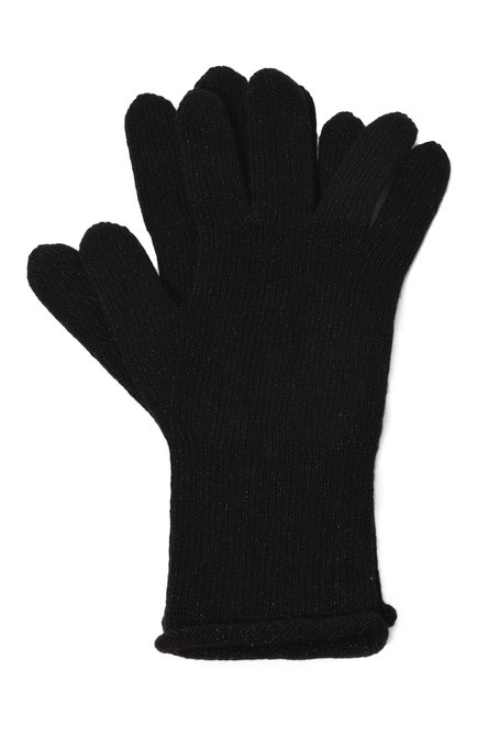 Женские перчатки из шерсти и вискозы CANOE черного цвета, арт. 6100310 | Фото 1 (Материал: Шерсть, Текстиль; Нос: Не проставлено; Материал сплава: Проставлено)