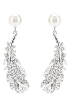 Женские серьги nice SWAROVSKI серебряного цвета, арт. 5496052 | Фото 1 (Материал: Металл; Статус проверки: Проверена категория)