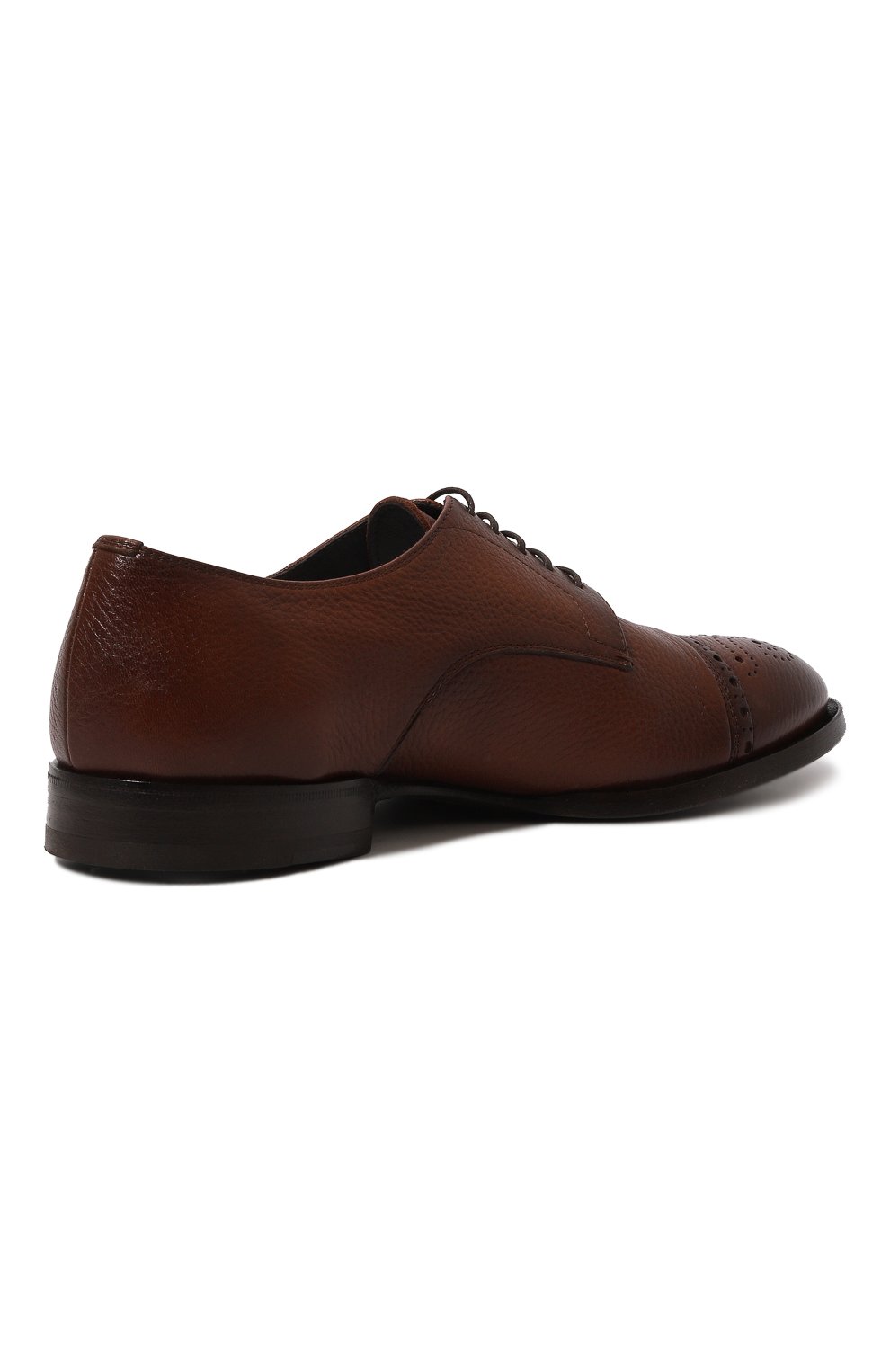 Мужские кожаные дерби H`D`S`N BARACCO коричневого цвета, арт. 71201.C.4* | Фото 5 (Мужское Кросс-КТ: Броги-обувь; Материал внутренний: Натуральная кож а; Стили: Классический)