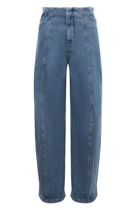 Женские джинсы YUZEFI голубого цвета, арт. YUZPF23-RW-TR02-15 | Фото 1 (Материал внешний: Хлопок; Драгоценные камни: Проставлено; Длина (брюки, джинсы): Стандартные; Материал сплава: Проставлено)