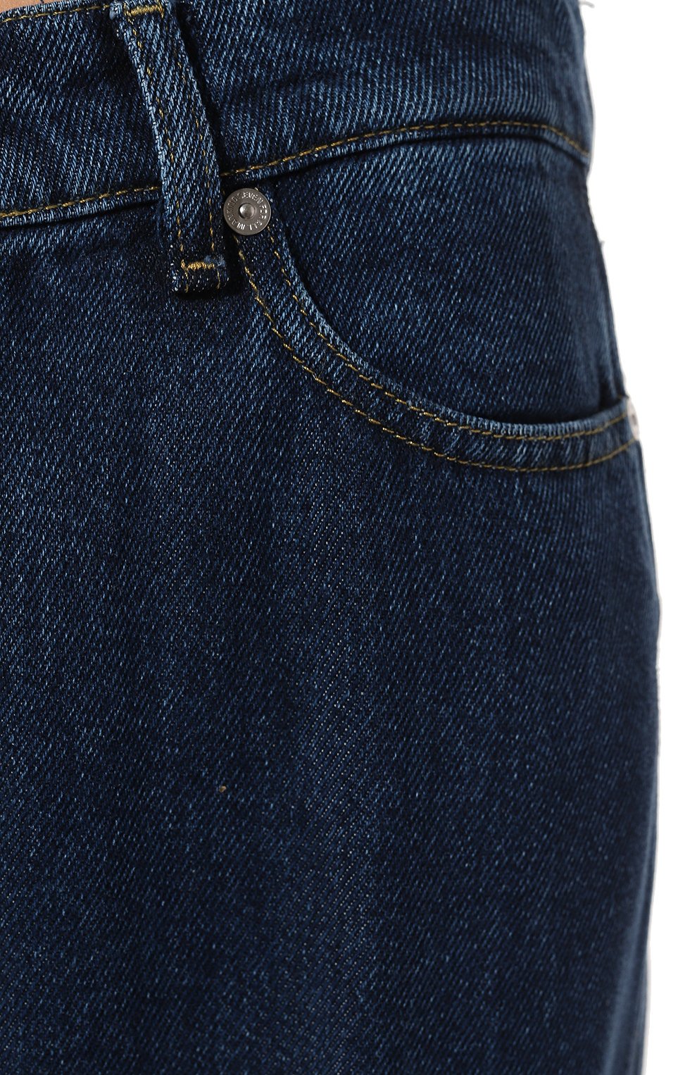 Женские джинсы 7 FOR ALL MANKIND синего цвета, арт. JSP0C860BN | Фото 5 (Длина (брюки, джинсы): Удлиненные; Кросс-КТ: Деним; Силуэт Ж (брюки и джинсы): Расклешенные; Материал внешний: Хлопок, Деним)