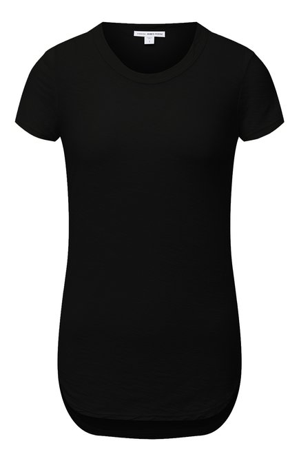 Женская хлопковая футболка JAMES PERSE черного цвета по цене 11900 руб., арт. WUA3037 | Фото 1