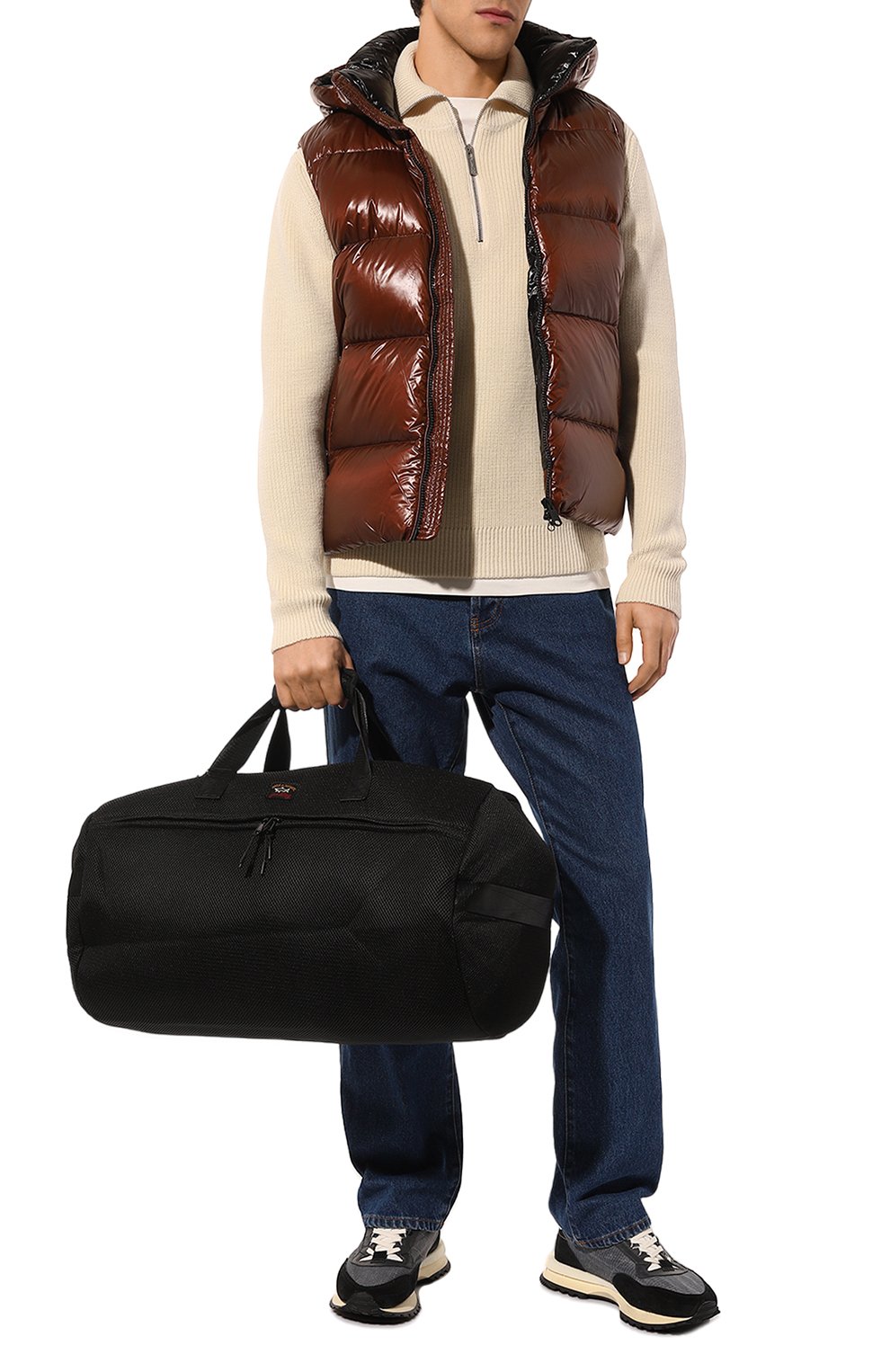 Мужская текстильная спортивная сумка PAUL&SHARK черного цвета, арт. 13318107 | Фото 7 (Материал сплава: Проставлено; Ремень/цепочка: На ремешке; Материал: Текстил ь; Драгоценные камни: Проставлено; Размер: large)