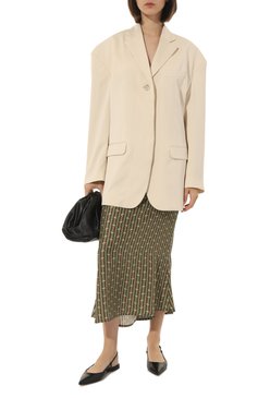 Женская шелковая юбка ULYANA SERGEENKO коричневого цвета, арт. GNM003SS22Ornella 4550т2 | Фото 2 (Материал внешний: Шелк; Женское Кросс-КТ: Юбка-одежда; Длина Ж (юбки, платья, шорты): Макси; Стили: Романтичный)