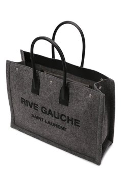 Мужская текстильная сумка-шопер rive gauche large SAINT LAURENT серого цвета, арт. 509415/24N4E | Фото 4 (Материал: Текстиль; Размер: large)