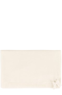 Детского одеяло из кашемира BABY T белого цвета, арт. 16AIC882C0 | Фото 1 (Материал: Текстиль, Кашемир, Шерсть; Материал внутренний: Не назначено; Материал сплава: Проставлено; Нос: Не проставлено; Статус проверки: Проверена категория)
