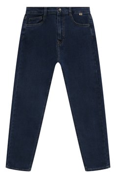 Детские джинсы IL GUFO темно-синего цвета, арт. A23PL388J0039/2A-4A | Фото 1 (Детали: Однотонный; Материал сплава: Проставлено; Нос: Не проставлено; Материал внешний: Хлопок)