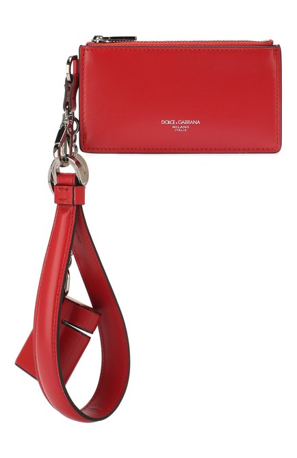 Мужской комплект из портмоне и чехла для airpods DOLCE & GABBANA красного цвета, арт. BP2578/AJ806 | Фото 1 (Материал: Натуральная кожа)
