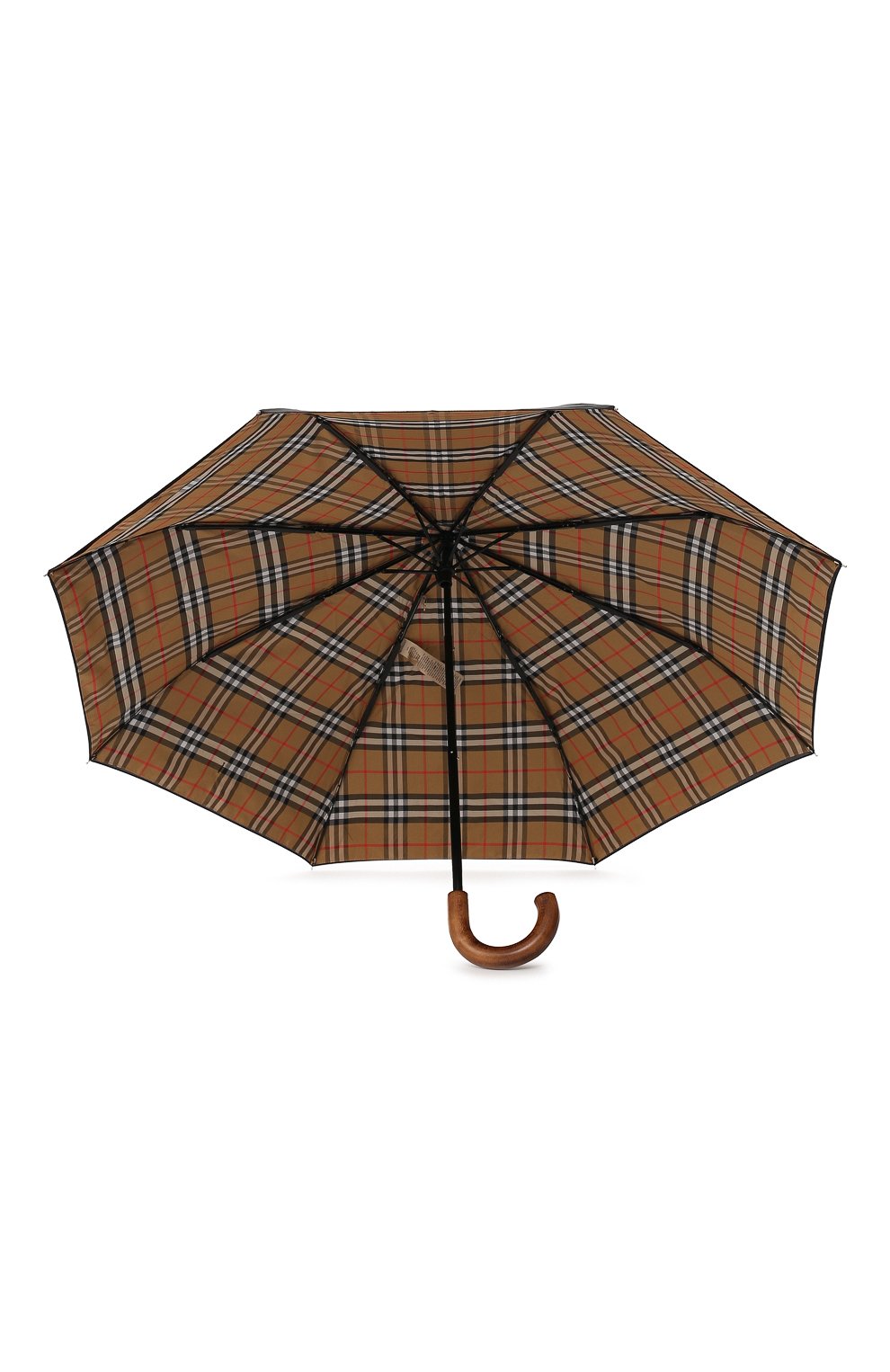 Женский складной зонт с принтом BURBERRY черного цвета, арт. 8005706 | Фото 3 (Материал: Текстиль, Синтетический материал, Металл; Статус проверки: Проверено, Проверена категория)