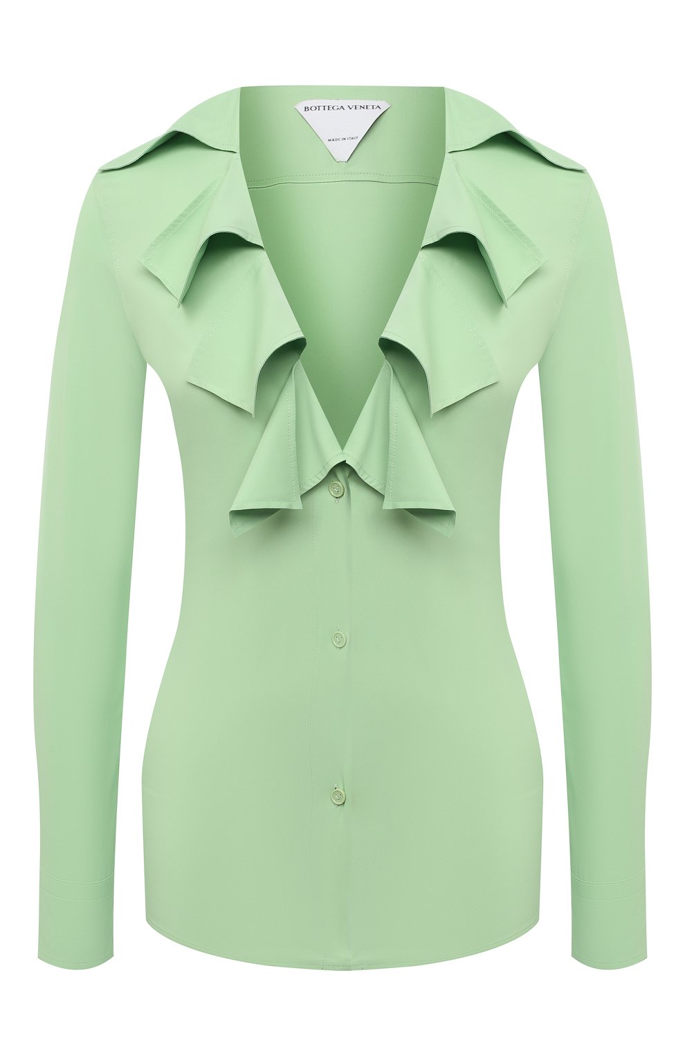 Блузка из вискозы Bottega Veneta Зелёный 646584/V01N0 5543513