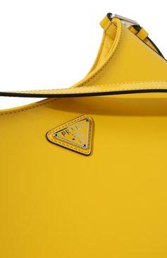 Женская сумка cleo PRADA желтого цвета, арт. 1BC499-ZO6-F0PG8-OOO | Фото 3 (Сумки-технические: Сумки top-handle; Размер: medium; Материал: Натуральная кожа; Материал сплава: Проставлено; Драгоценные камни: Проставлено)