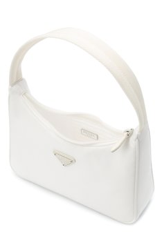 Женская сумка prada re-edition 2000 PRADA белого цвета, арт. 1NE515-RDH0-F0009 | Фото 5 (Сумки-технические: Сумки top-handle; Материал: Текстиль; Размер: small)