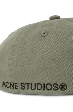 Женская хлопковая бейсболка ACNE STUDIOS светло-зеленого цвета, арт. C40224/W | Фото 4 (Материал: Текстиль, Хлопок)