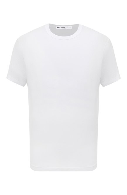 Мужская хлопковая футболка JAMES PERSE белого цвета, арт. MLJ3311 | Фото 1 (Материал внешний: Хлопок; Принт: Без принта; Длина (для топов): Стандартные; Стили: Кэжуэл; Рукава: Короткие; Статус проверки: Проверена категория; Региональные ограничения белый список (Axapta Mercury): RU)
