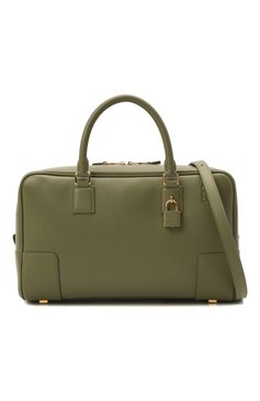 Женская сумка amazona 28 LOEWE зеленого цвета, арт. A039N08X01 | Фото 6 (Сумки-технические: Сумки top-handle; Размер: medium; Материал: Натуральная кожа; Ремень/цепочка: На ремешке)