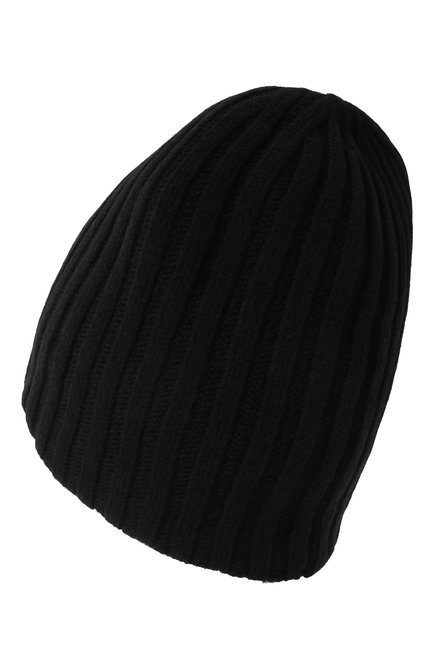 Мужская шерстяная шапка soft CANOE черного цвета, арт. 4714110 | Фото 2 (Статус проверки: Проверена категория, Проверено; Материал: Шерсть, Текстиль; Кросс-КТ: Трикотаж)