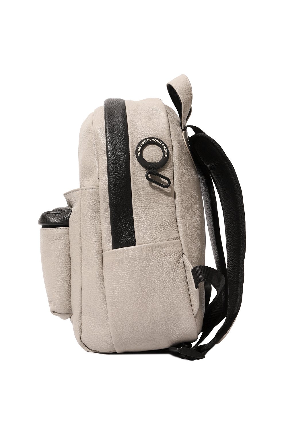 Мужской кожаный рюкзак VIC MATIE светло-бежевого цвета, арт. 1A0158TC999C6HB296 | Фото 4 (Материал: Натуральная кожа; Стили: Кэжуэл; Размер: large)