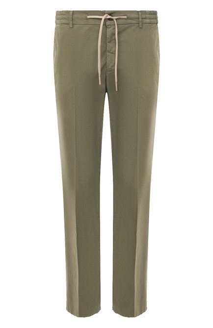 Мужские хлопковые брюки BERWICH зеленого цвета по цене 18950 руб., арт. SPIAGGIA/1-GD/TS4842X | Фото 1