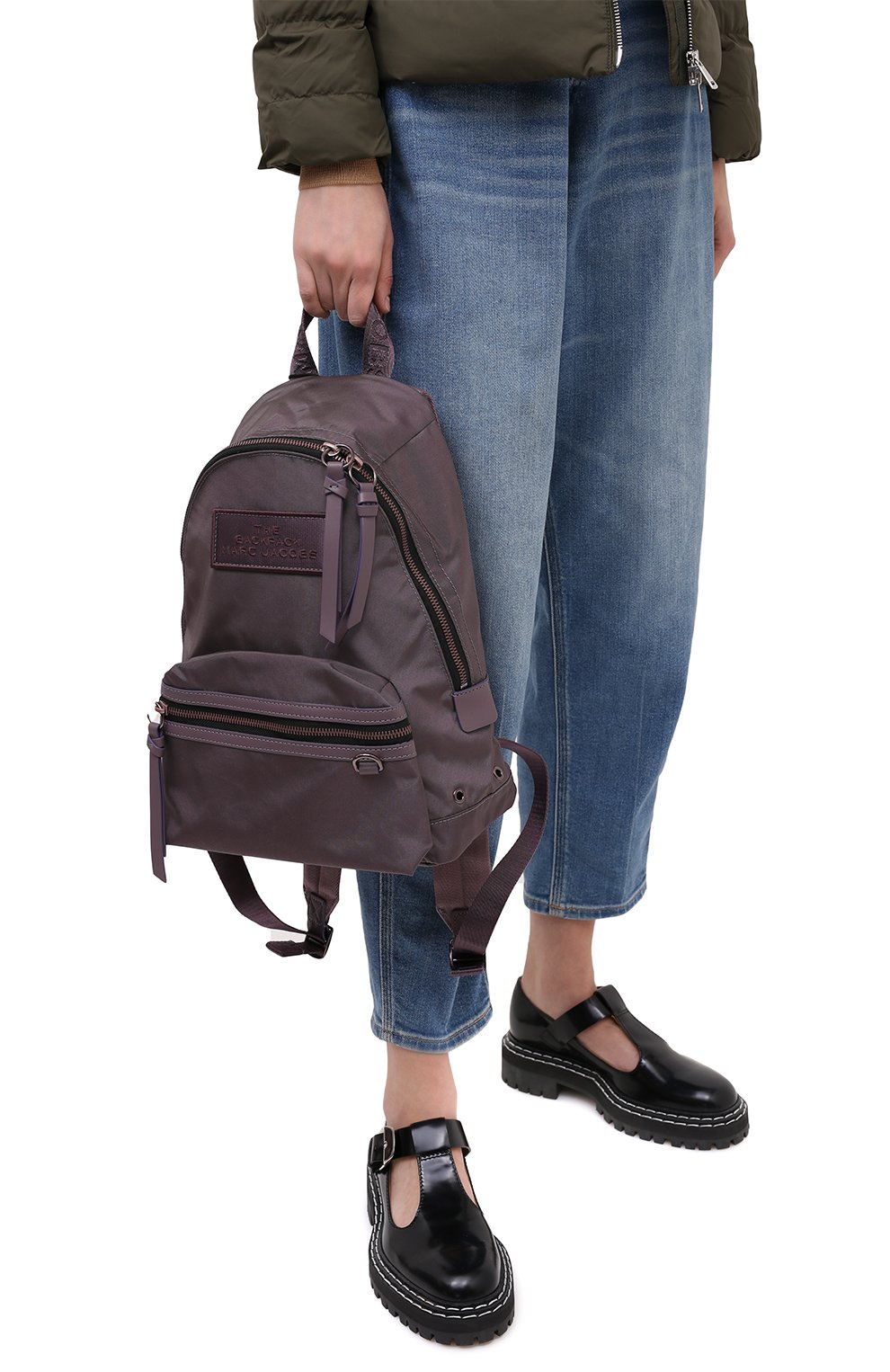 Женский рюкзак the backpack medium MARC JACOBS (THE) фиолетового цвета, арт. M0016065 | Фото 2 (Размер: medium; Материал: Текстиль)