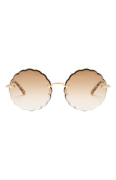 Женские солнцезащитные очки CHLOÉ коричневого цвета, арт. 142S-742 | Фото 3 (Тип очков: С/з; Оптика Гендер: оптика-женское; Очки форма: Круглые)