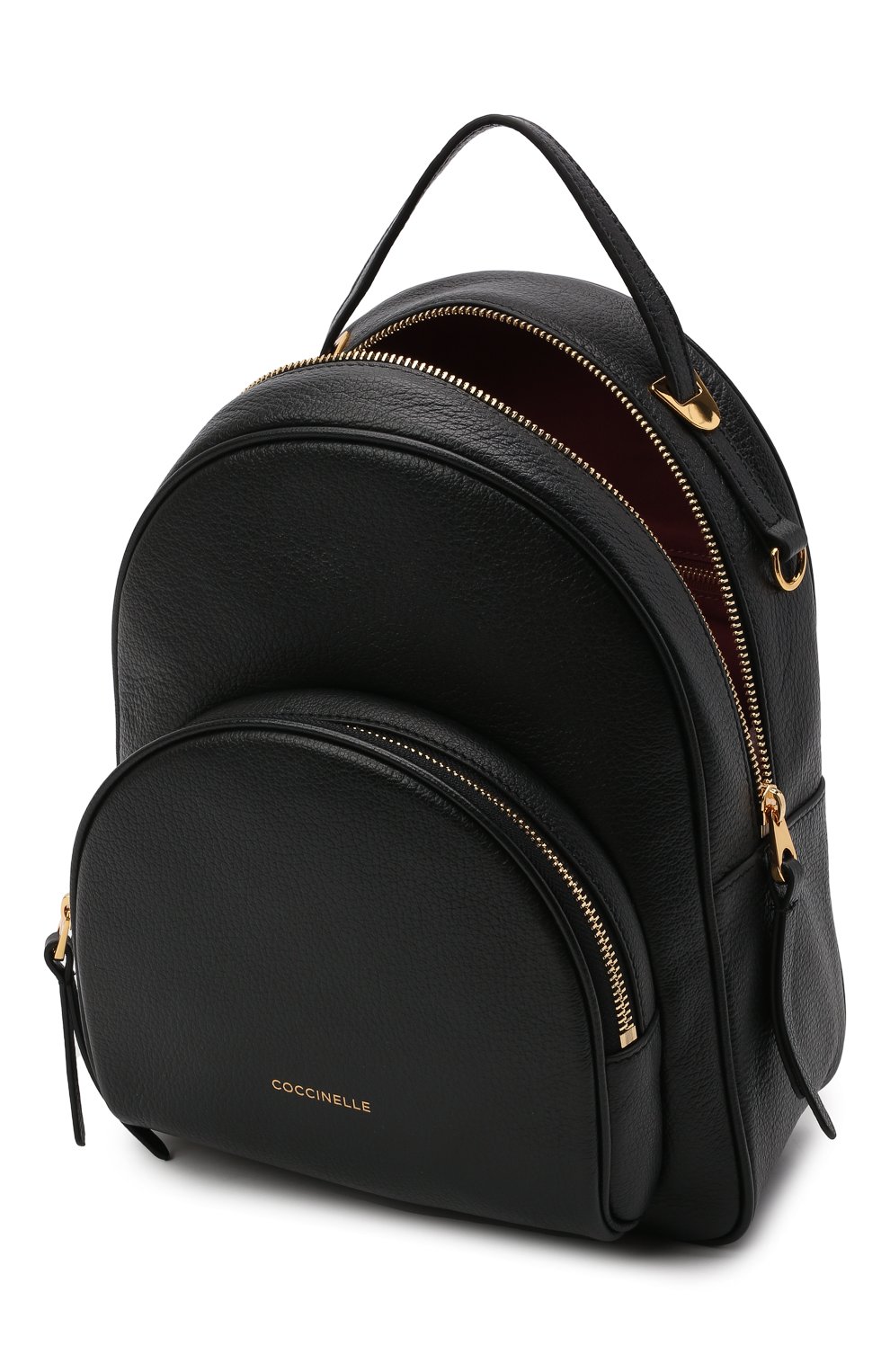 Женский рюкзак lea small COCCINELLE черного цвета, арт. E1 I60 14 01 01 | Фото 4 (Материал: Натуральная кожа; Размер: mini; Стили: Кэжуэл)