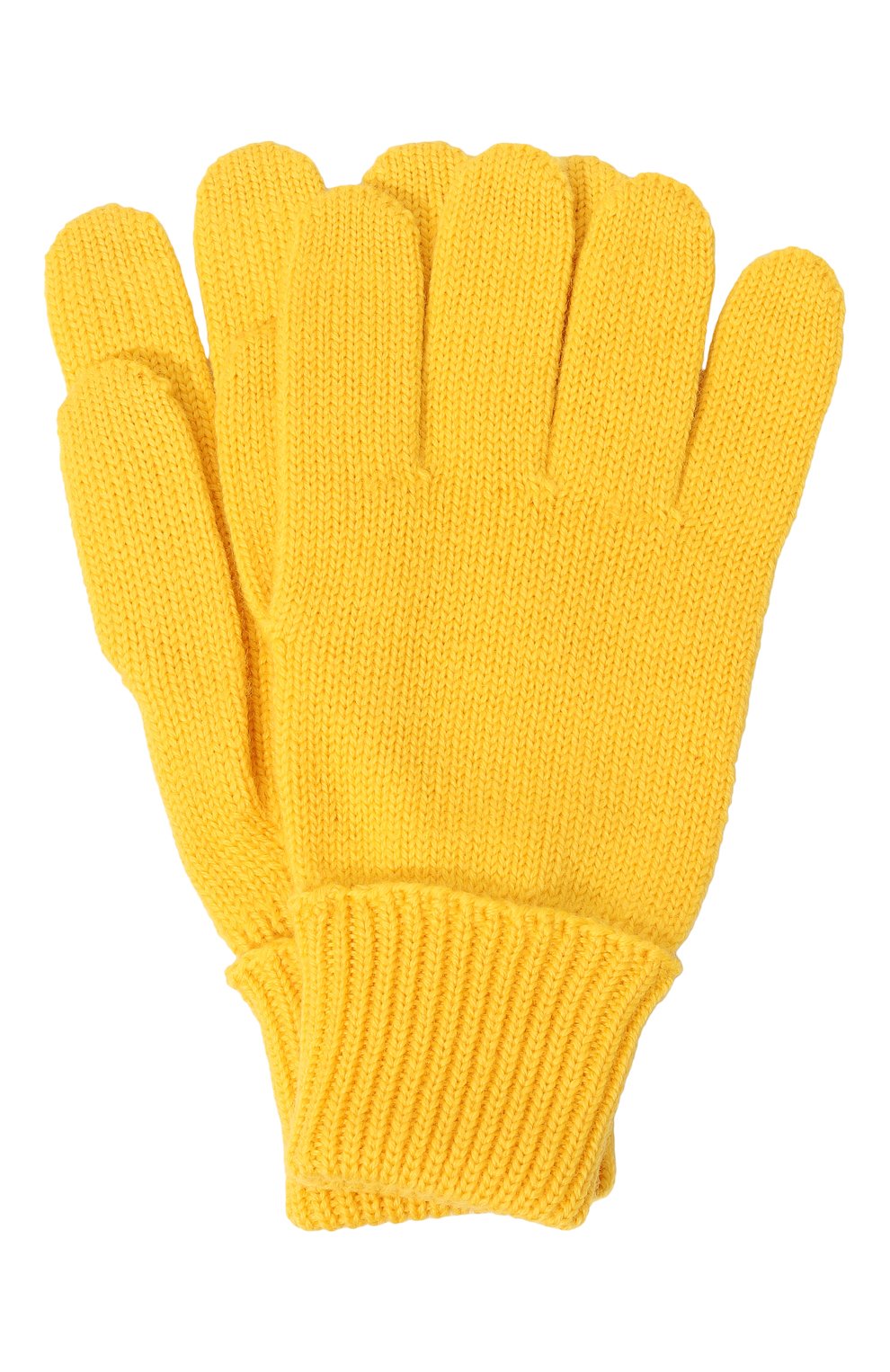 Детские шерстяные перчатки IL TRENINO желтого цвета, арт. CL-4055/J | Фото 1 (Материал: Текстиль, Шерсть; Материал сплава: Проставлено; Нос: Не проставлено)