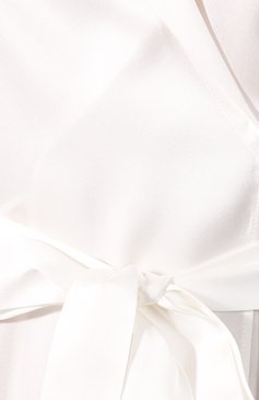 Женский шелковый халат LA PERLA кремвого цвета, арт. 0020293/C0 | Фото 5 (Материал внешний: Шелк)